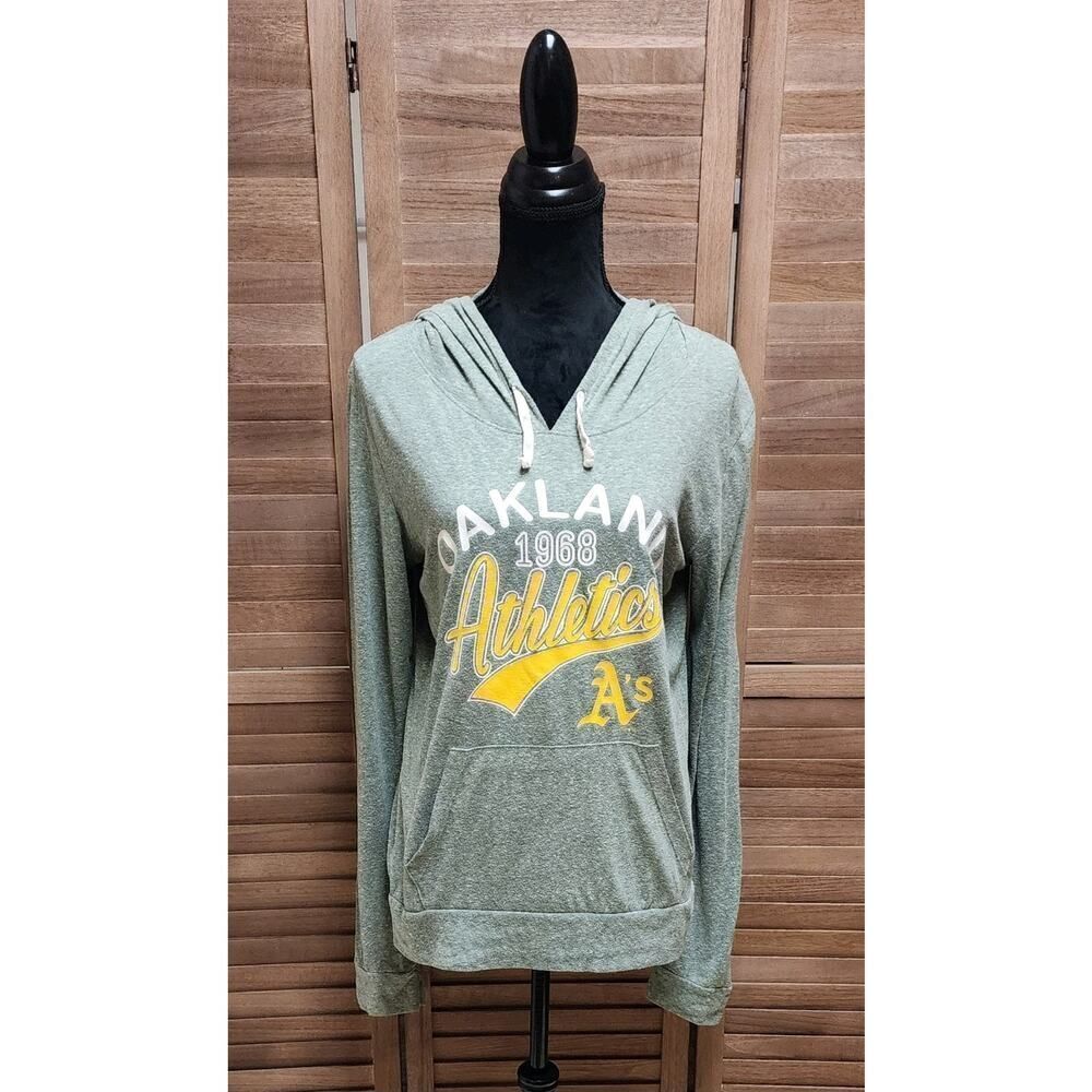 Oakland 1968 Athletics A's Large L Long-Sleeve Hooded Shirt Womens Champion MLB